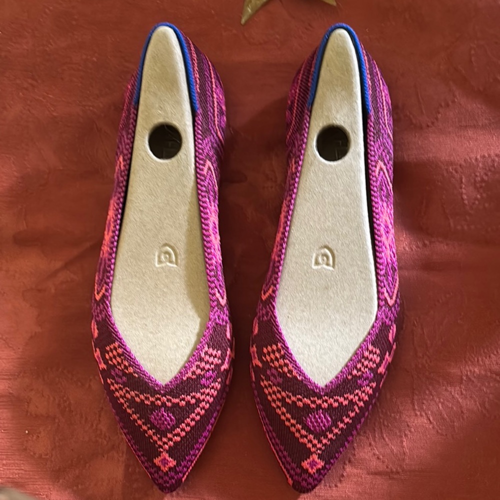 Rothy's Vibrant Pink and Purple Flats